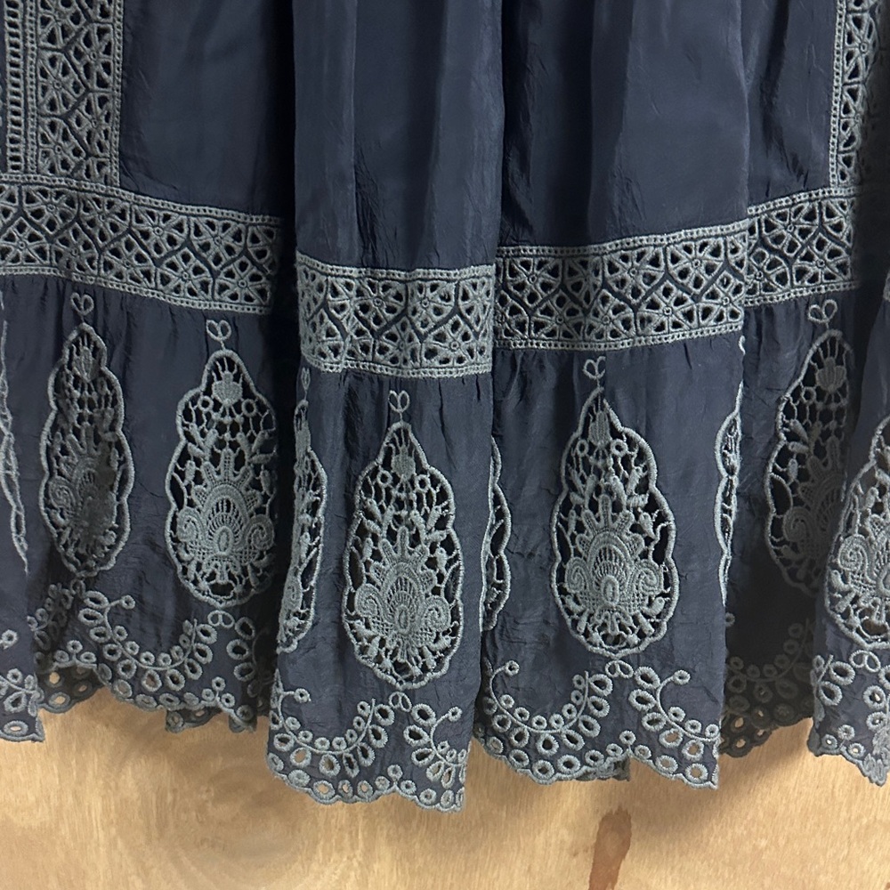 Johnny Was Black Blouse with Floral Embroidery - Picture 8 of 9